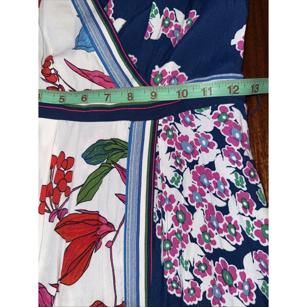 Maeve Anthropologie Botanica Patchwork Dress Women's Size 00 Petite Midi Wrap - Picture 10 of 11